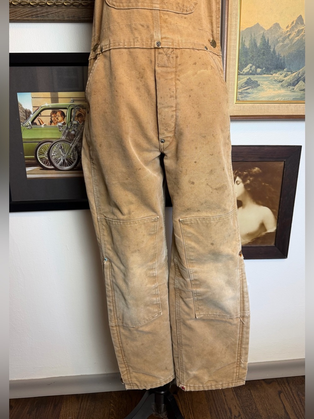 Vintage Carhartt Double-Knee Bib Duck Overalls Women's Size XS - Picture 4 of 17